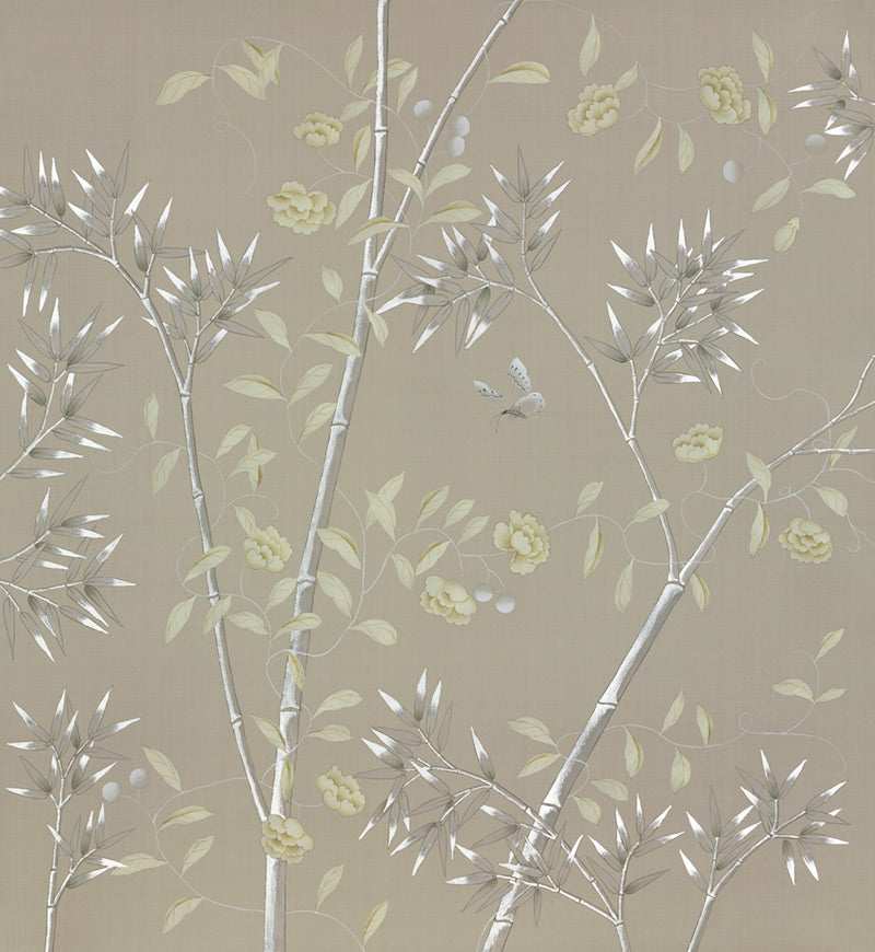 Chantilly — Standard colourway on Lead Grey dyed silk