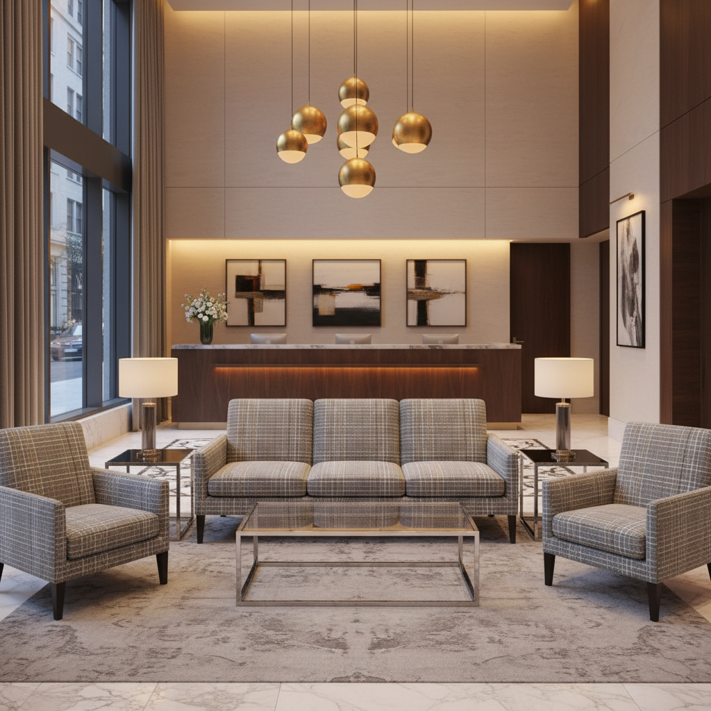 Stingray City - Flannel Upholstered Sofa | Architectural Fabrics