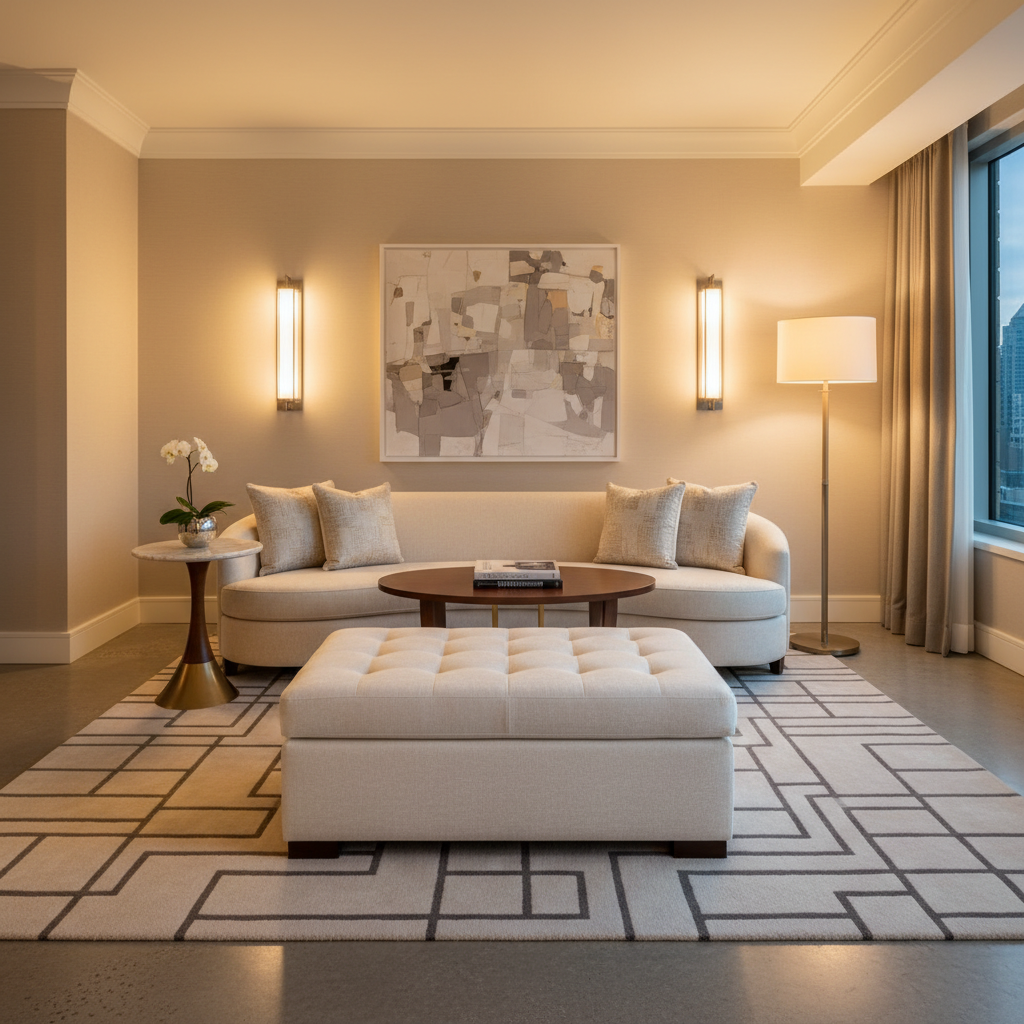 Big Stone Gap Pearl Upholstered Ottoman | Architectural Fabrics