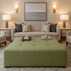 Peter Island - Grass Upholstered Ottoman | Architectural Fabrics