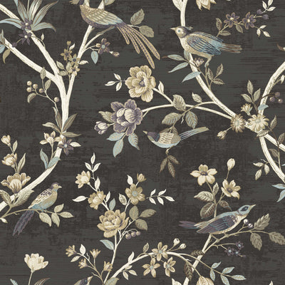 Cineserie Charcoal | Masi Wallcovering