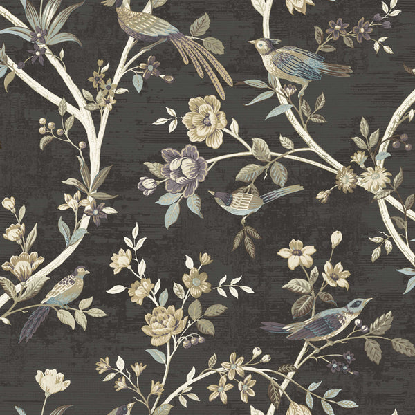 Cineserie Charcoal | Masi Wallcovering