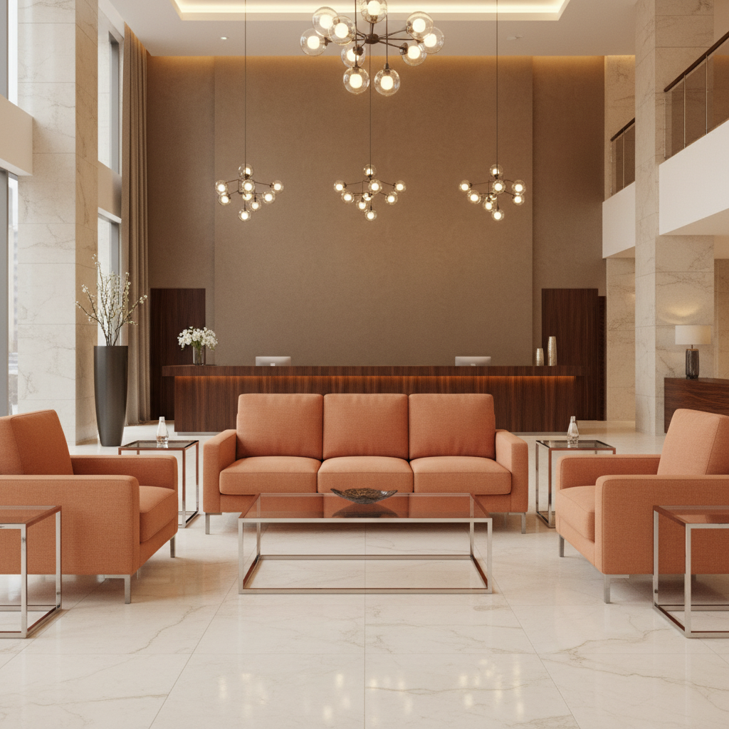 Soper Hole - Apricot Upholstered Sofa | Architectural Fabrics