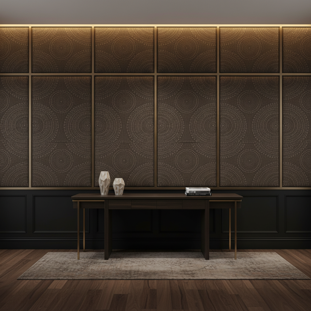 Virgin Gorda - Espresso Upholstered Wall Panel | Architectural Fabrics