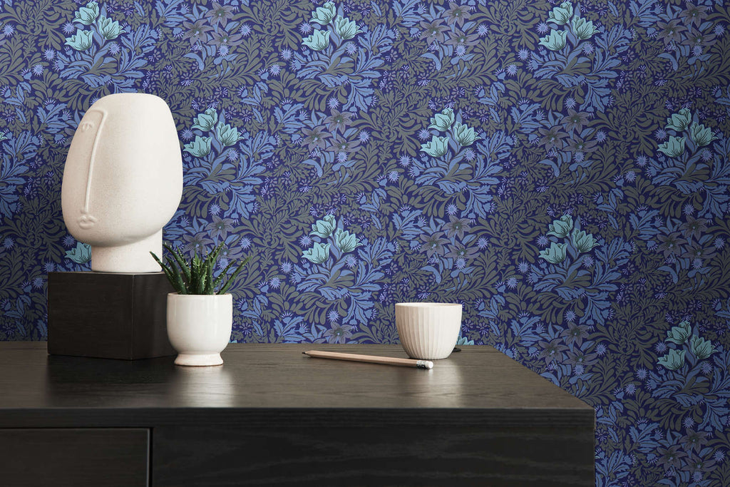 Art of Eden Blue Wallcovering | AS Creation