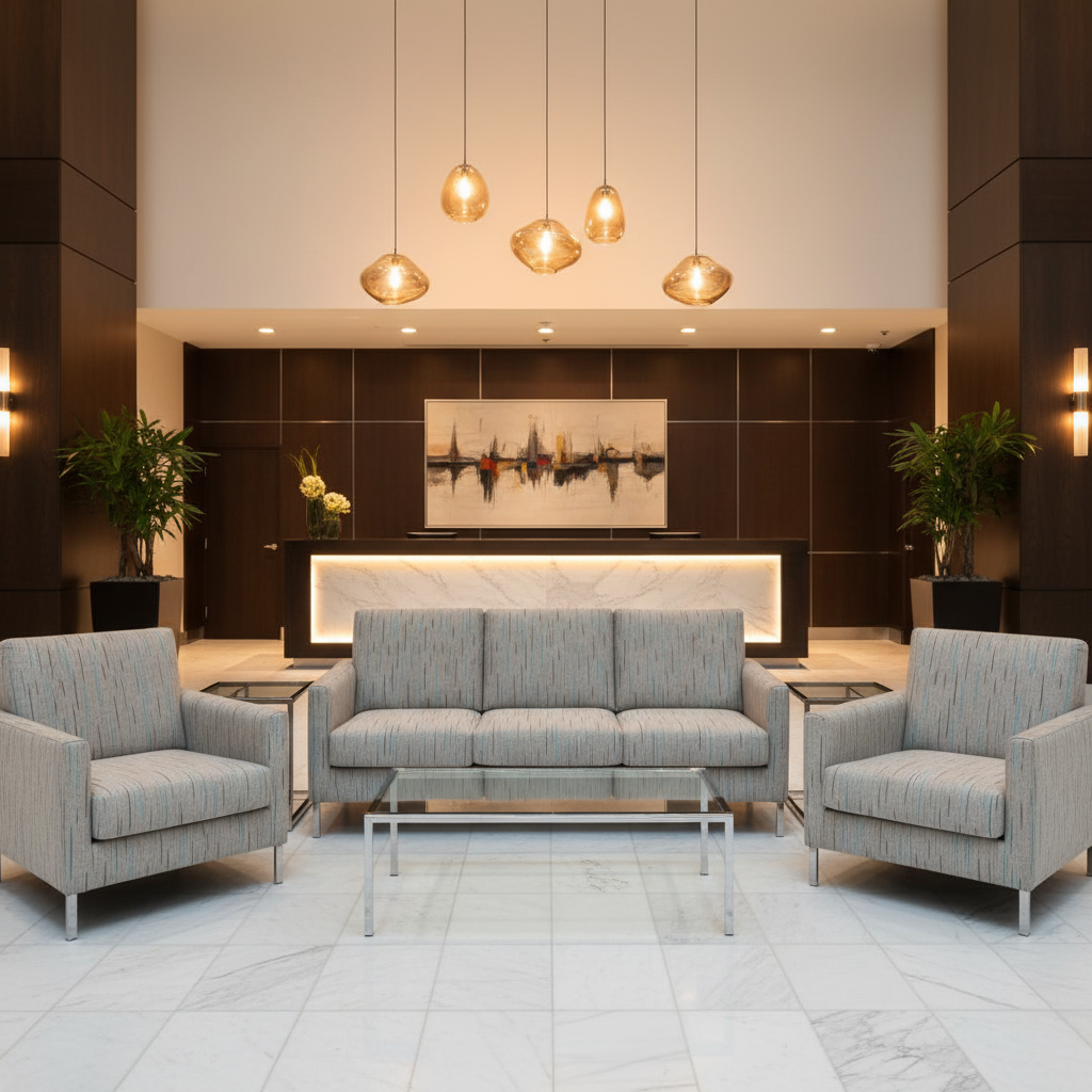 Stitchwork Bay - Argent Upholstered Sofa | Architectural Fabrics