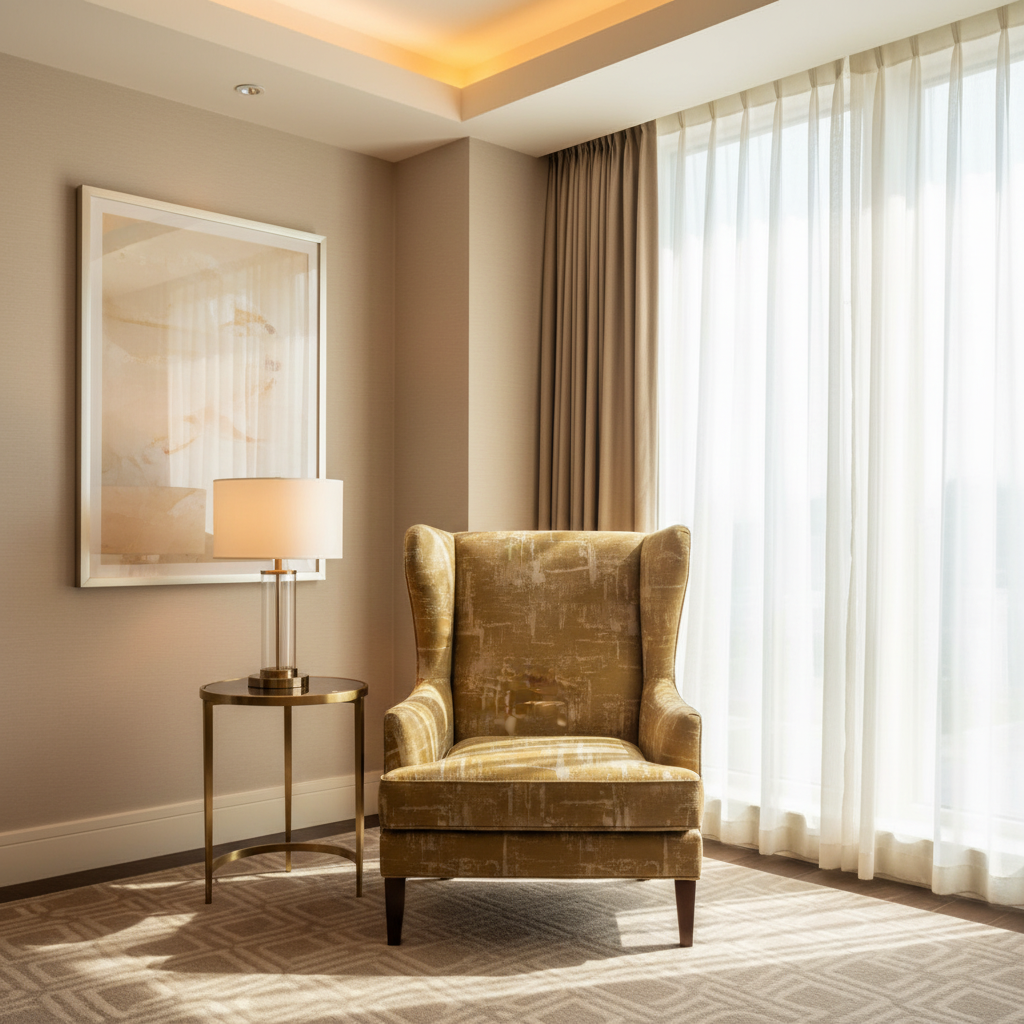 Turf Bay - Mushroom Upholstered Chair | Architectural Fabrics