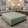 Aire Pebbled - Seafoam Breathable Polyurethane Upholstered Ottoman | Architectural Fabrics