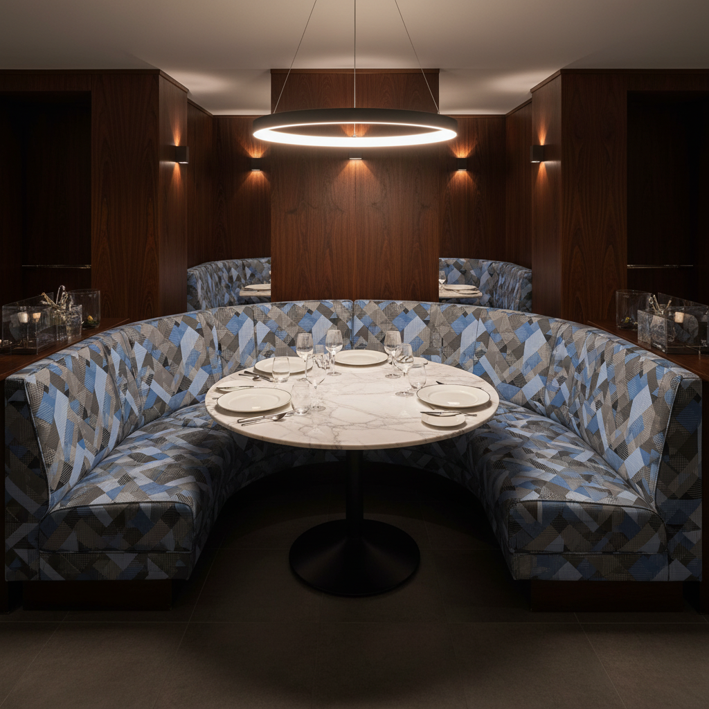 Trellis Bay - Baltic Upholstered Banquette | Architectural Fabrics