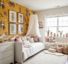 The Original Yeeha 1950's Cowboy - Mustard Mid-Century Modern | Architectural Wallcoverings - Girls Western Chic Bedroom Room Setting