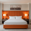 Soper Hole - Orange Upholstered Headboard | Architectural Fabrics