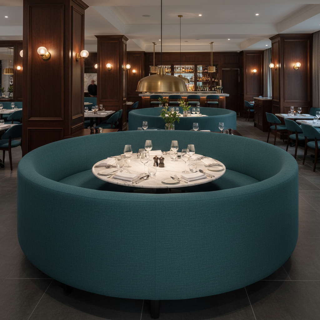 Linen Island - Resort Upholstered Banquette | Architectural Fabrics