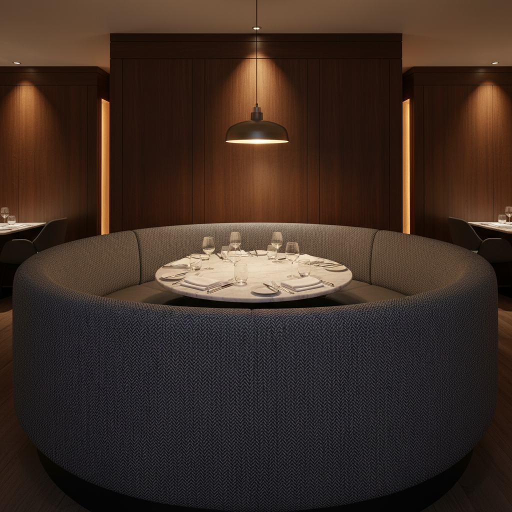 Steeple Reef - Cadet Upholstered Banquette | Architectural Fabrics