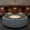 Nassau Gold - Smoke Upholstered Banquette | Architectural Fabrics