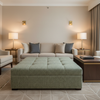 Turks Landing - Verde Upholstered Ottoman | Architectural Fabrics