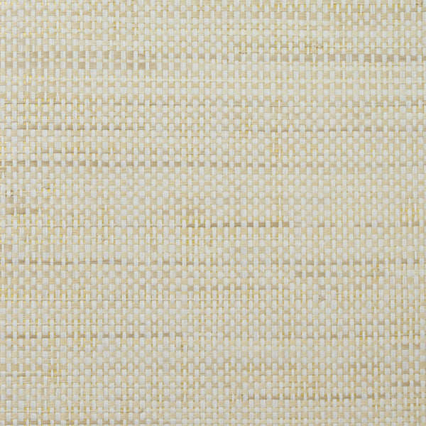 Nantucket Grasscloth Antique White & Gold Wallcovering | Phillipe Romano