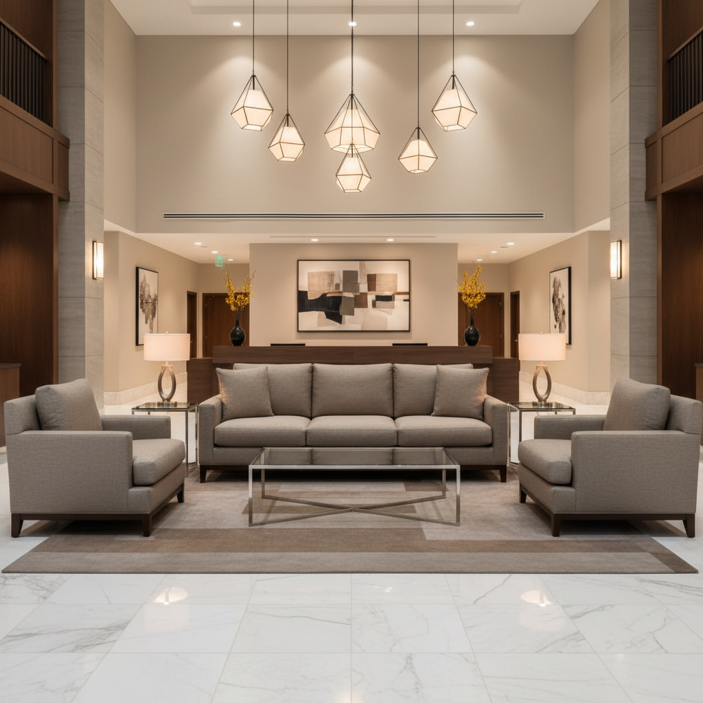 Linen Island - Morel Upholstered Sofa | Architectural Fabrics