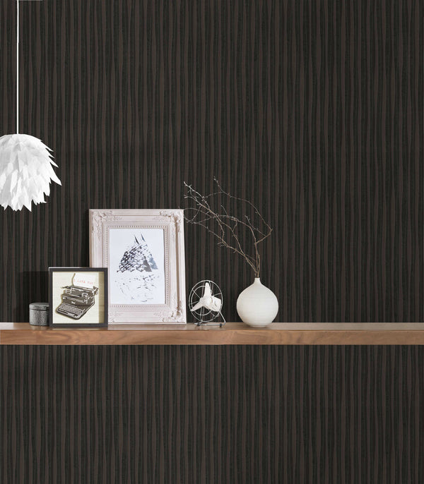 Versace Stripe Brown Wallcovering | Versace