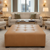 Baroque - Baroque Performance Vinyl Upholstered Ottoman | Architectural Fabrics