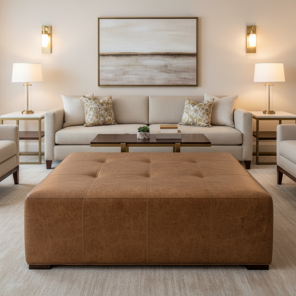Trunk Bay - Arabica Upholstered Ottoman | Architectural Fabrics