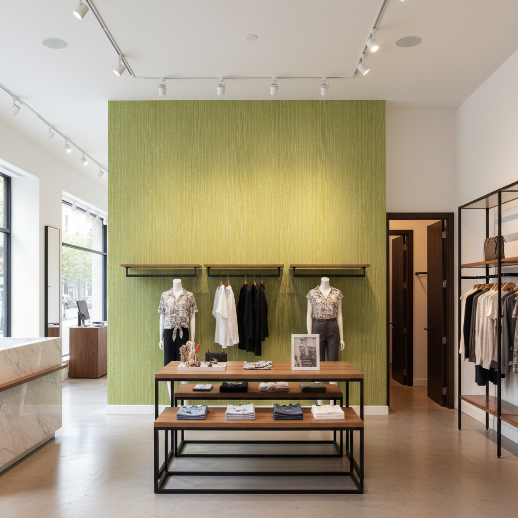 Barnard Type II Vinyl | Hollywood Wallcoverings - Retail Showroom commercial room setting