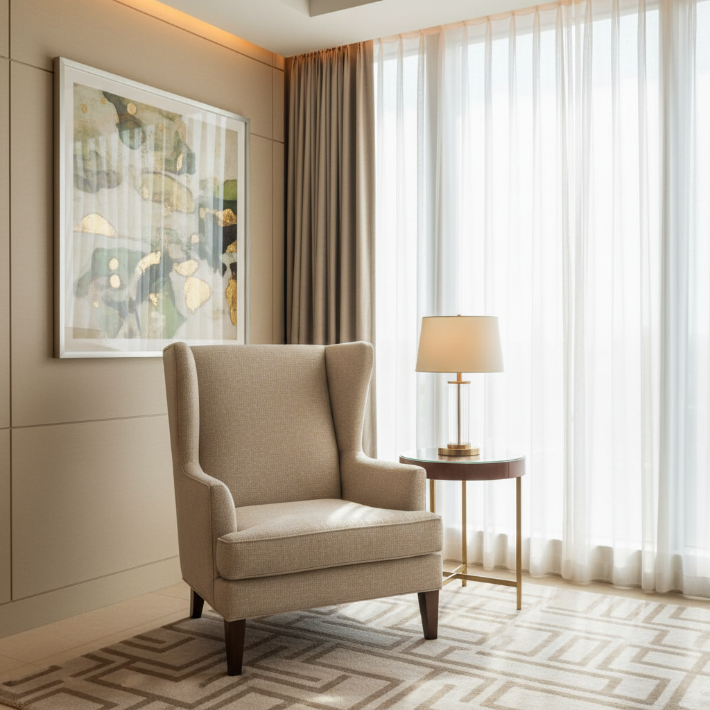 Peter Island - Oat Upholstered Chair | Architectural Fabrics