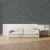 Nantucket Grasscloth Peppercorn Wallcovering | Phillipe Romano room setting