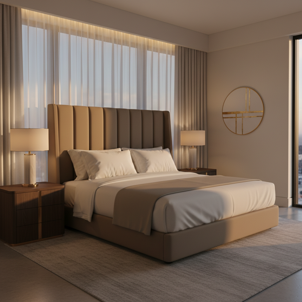 Dale City Bracing Upholstered Headboard | Architectural Fabrics