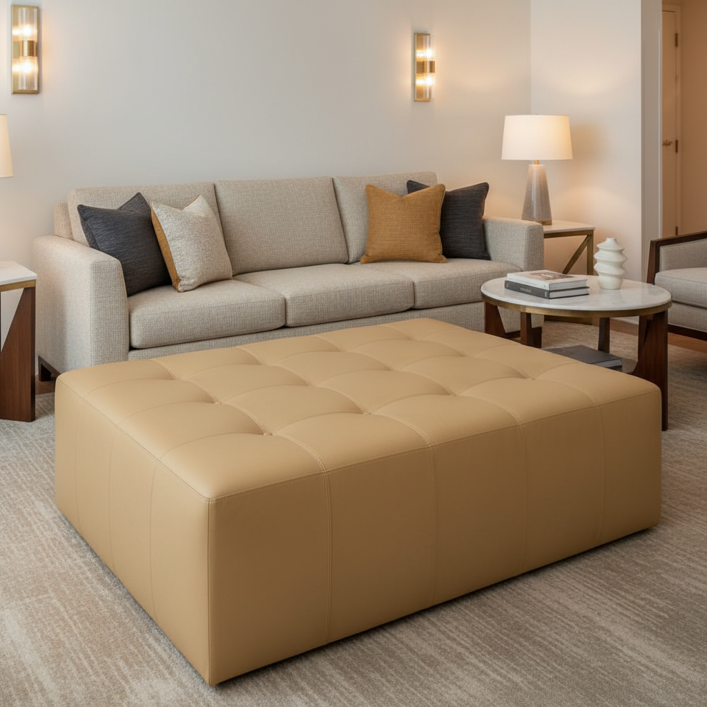 Luxury Cay - Daisy Upholstered Ottoman | Architectural Fabrics