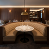 Tyrell Bay - Limestone Upholstered Banquette | Architectural Fabrics