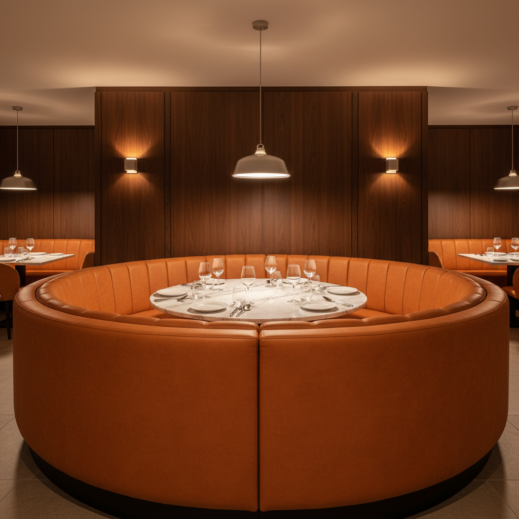 Nassau - Mango Upholstered Banquette | Architectural Fabrics