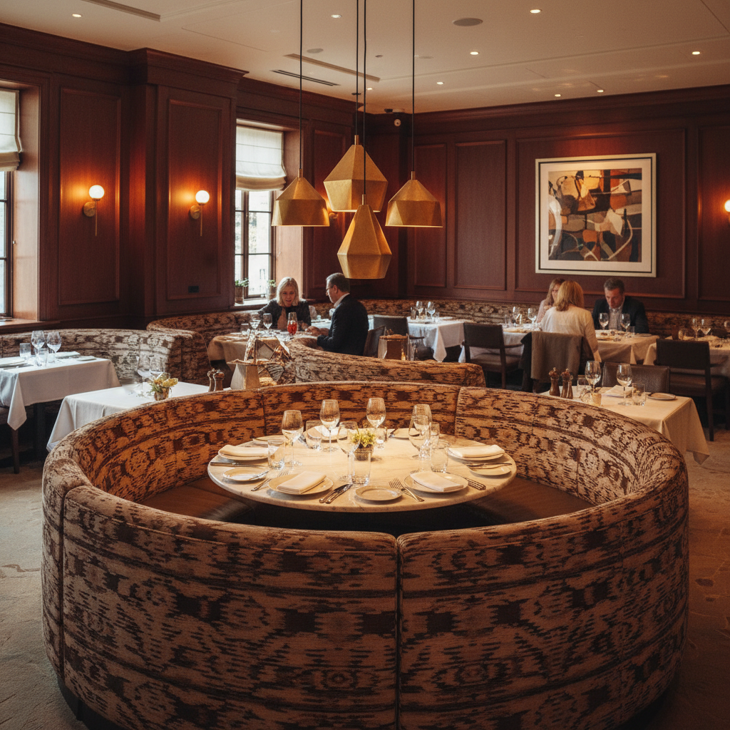 Ultrasuede  Aztec  Bown Upholstered Banquette | Ultrasuede Upholstery