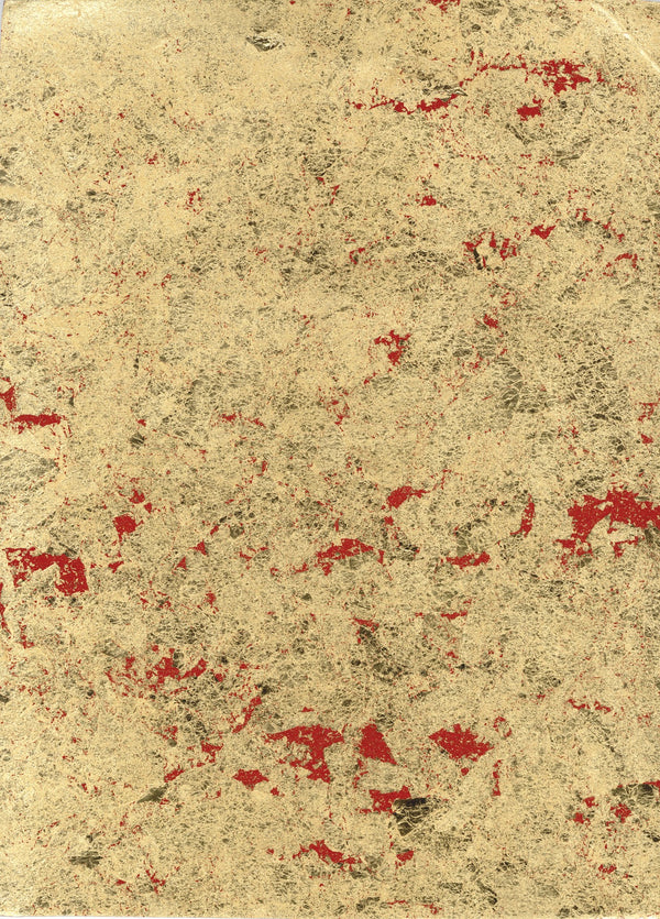 Captiva-Wheat Metal Leaf Wallcovering | Phillipe Romano
