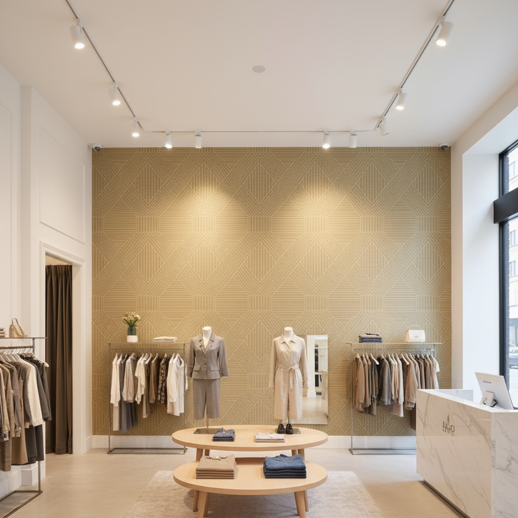 Maidstone Type II Vinyl | Hollywood Wallcoverings - Retail Showroom commercial room setting