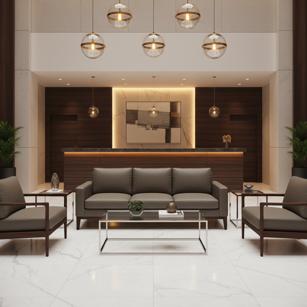 Algiers - Ironwood Performance Vinyl Upholstered Sofa | Architectural Fabrics