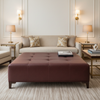 Runaway Bay - Oxblood Upholstered Ottoman | Architectural Fabrics