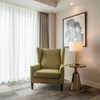 Smooth Pebble Grain Chartreuse Tint Upholstered Chair | Architectural Fabrics
