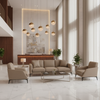 Algiers - Taupe Performance Vinyl Upholstered Sofa | Architectural Fabrics