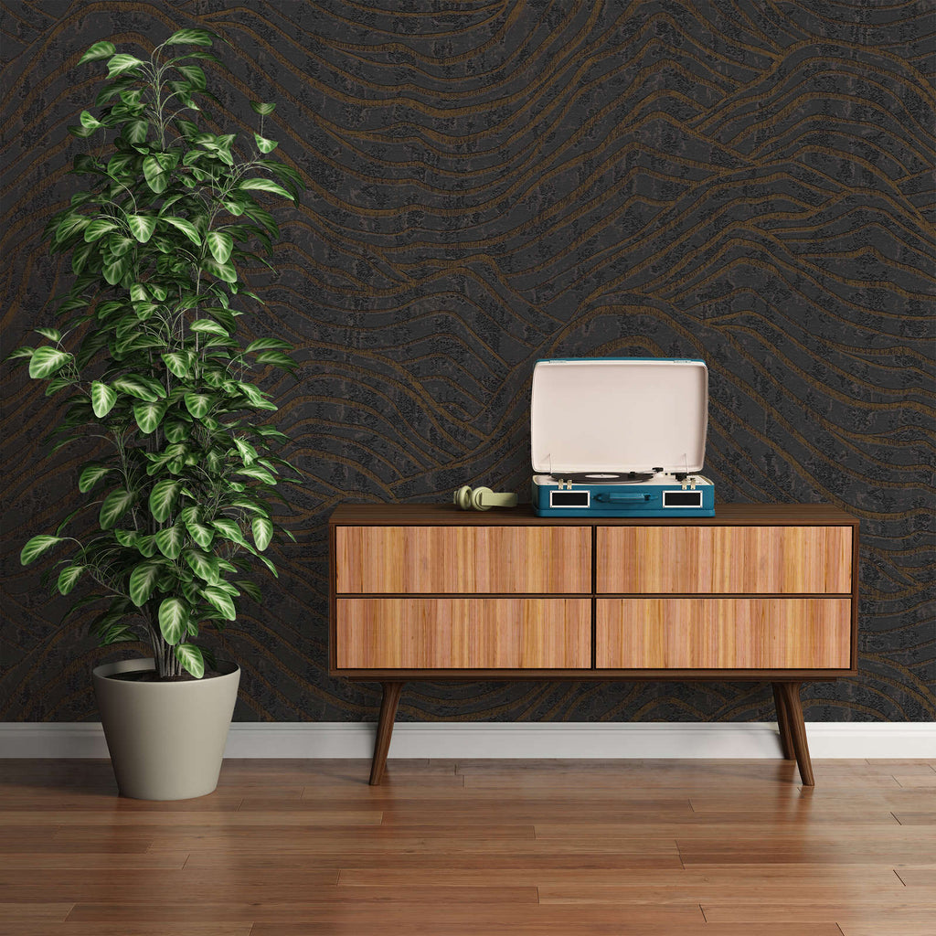 Jade Black Wallcovering | AS Creation