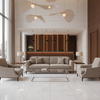 Smooth Suede Texture Mushroom Taupe Upholstered Sofa | Architectural Fabrics