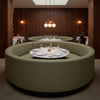 Aire Pebbled - Olive Grove Breathable Polyurethane Upholstered Banquette | Architectural Fabrics