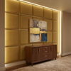 Analog - Goldenrod Etched Polyurethane Upholstered Wall Panel | Architectural Fabrics