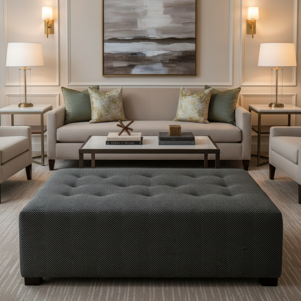 Acoustic - Acoustic Performance Vinyl Upholstered Ottoman | Architectural Fabrics