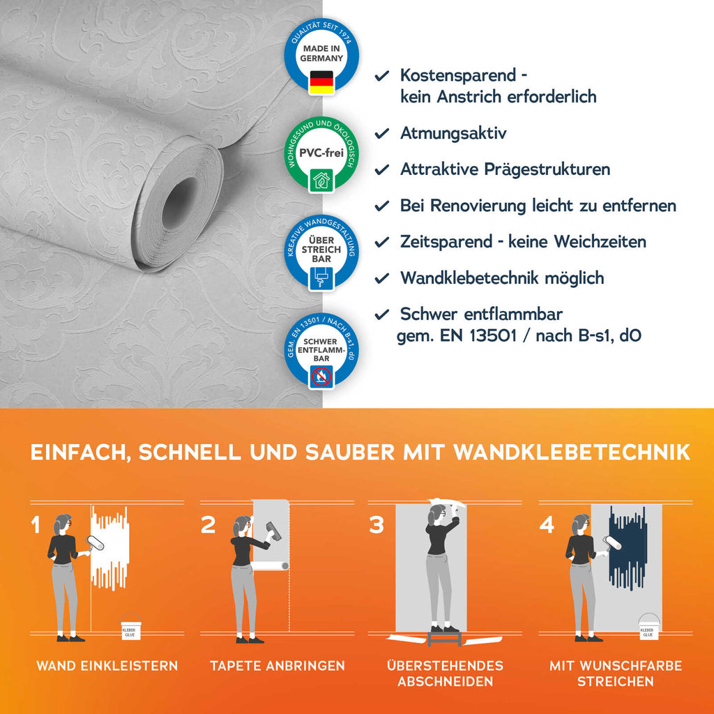 Meistervlies Create White Wallcovering | AS Creation