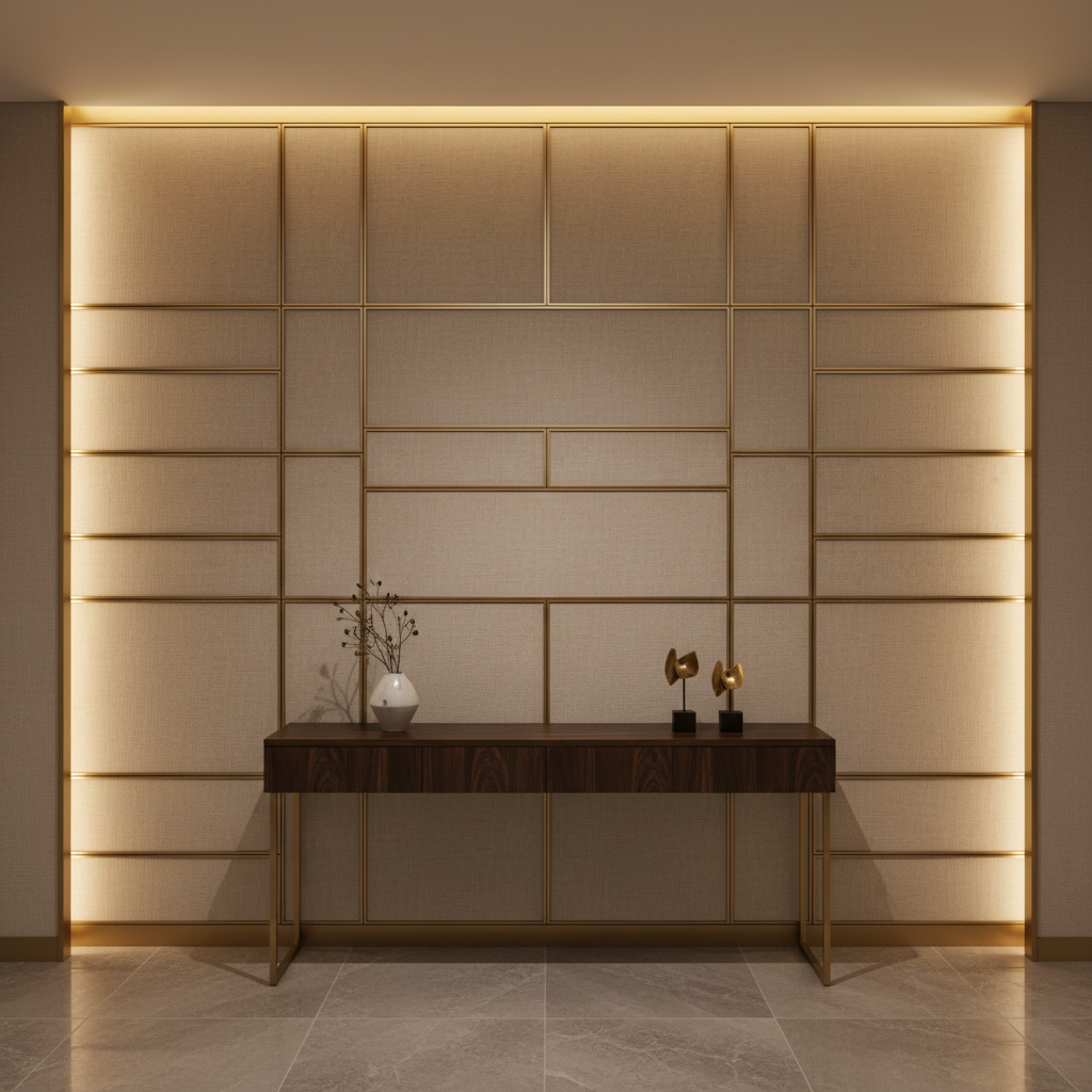 Subtle Linen Weave Soft Linen Upholstered Wall Panel | Architectural Fabrics
