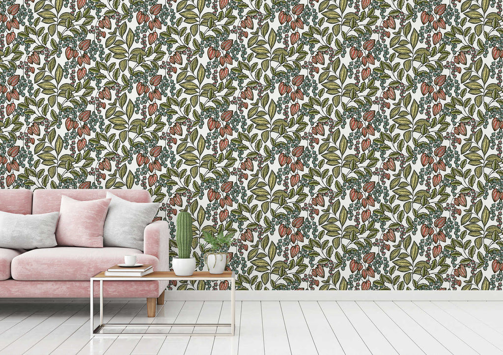 Floral Impression Green Wallcovering | AS Creation