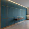 Fine Vertical Texture Deep Teal Upholstered Wall Panel | Architectural Fabrics