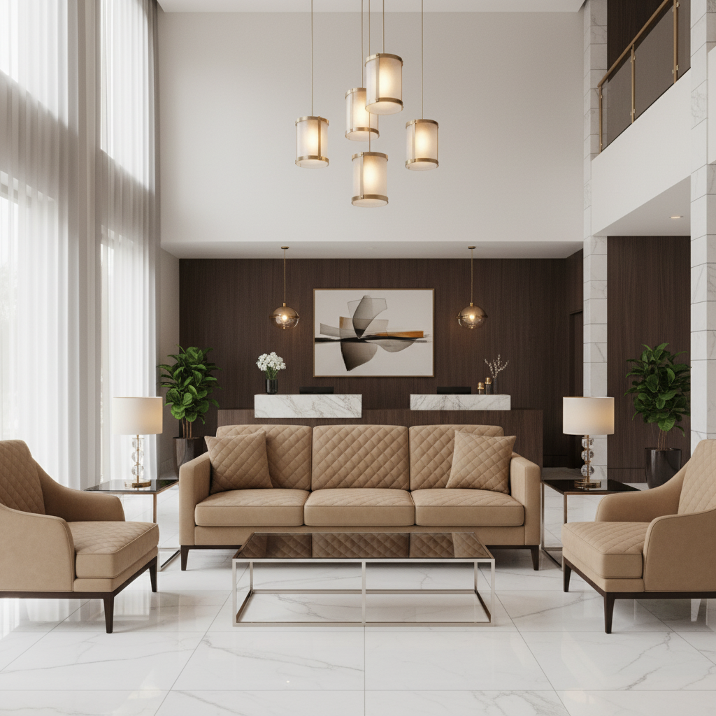 Tyrell Bay - Limestone Upholstered Sofa | Architectural Fabrics
