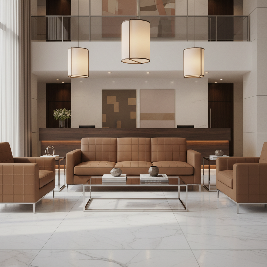 Puerto Plata - Walnut Upholstered Sofa | Architectural Fabrics