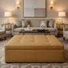 Archer - Archer Performance Vinyl Upholstered Ottoman | Architectural Fabrics